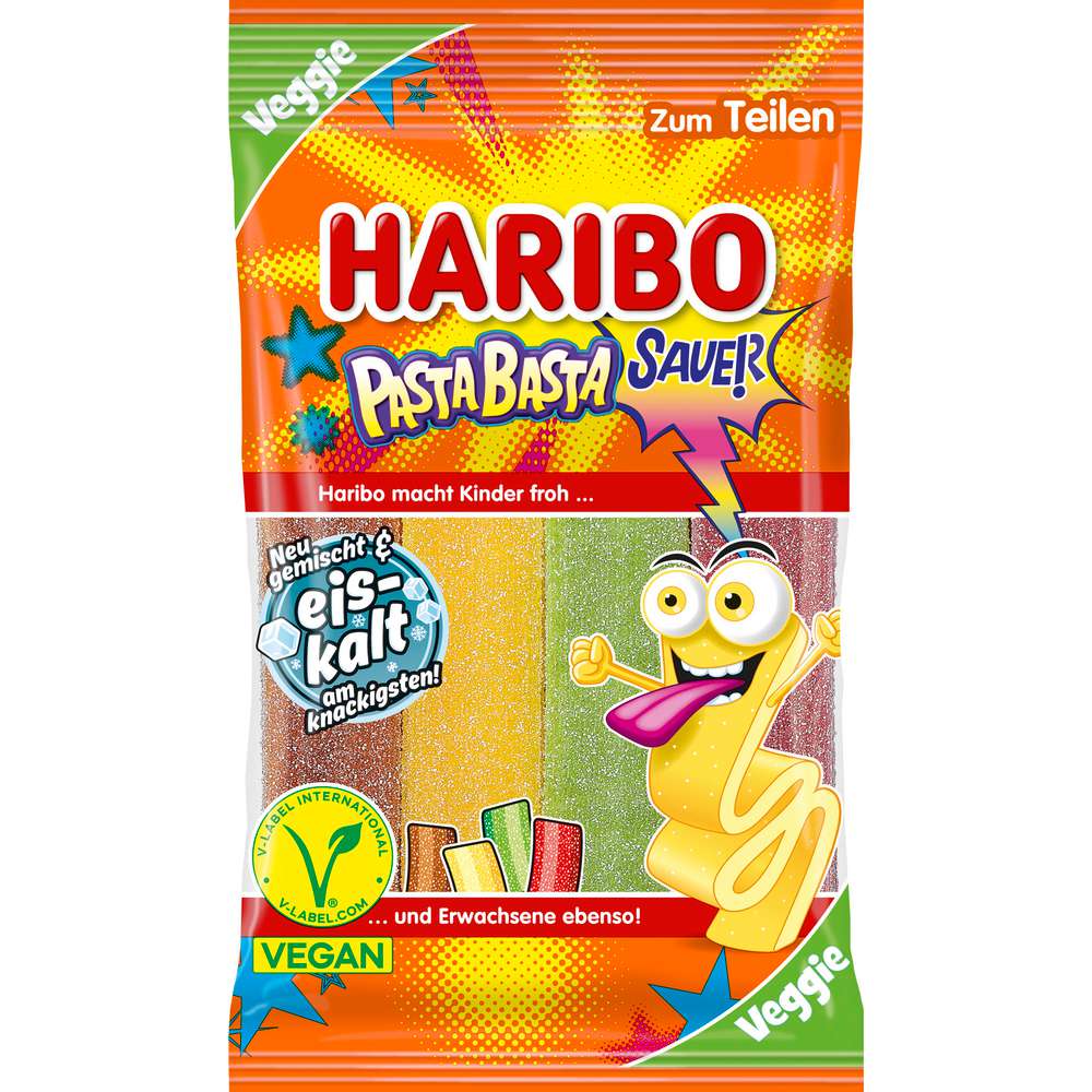 Produktabbildung Haribo Fruchtgummi Pasta Basta Sauer, Vegan