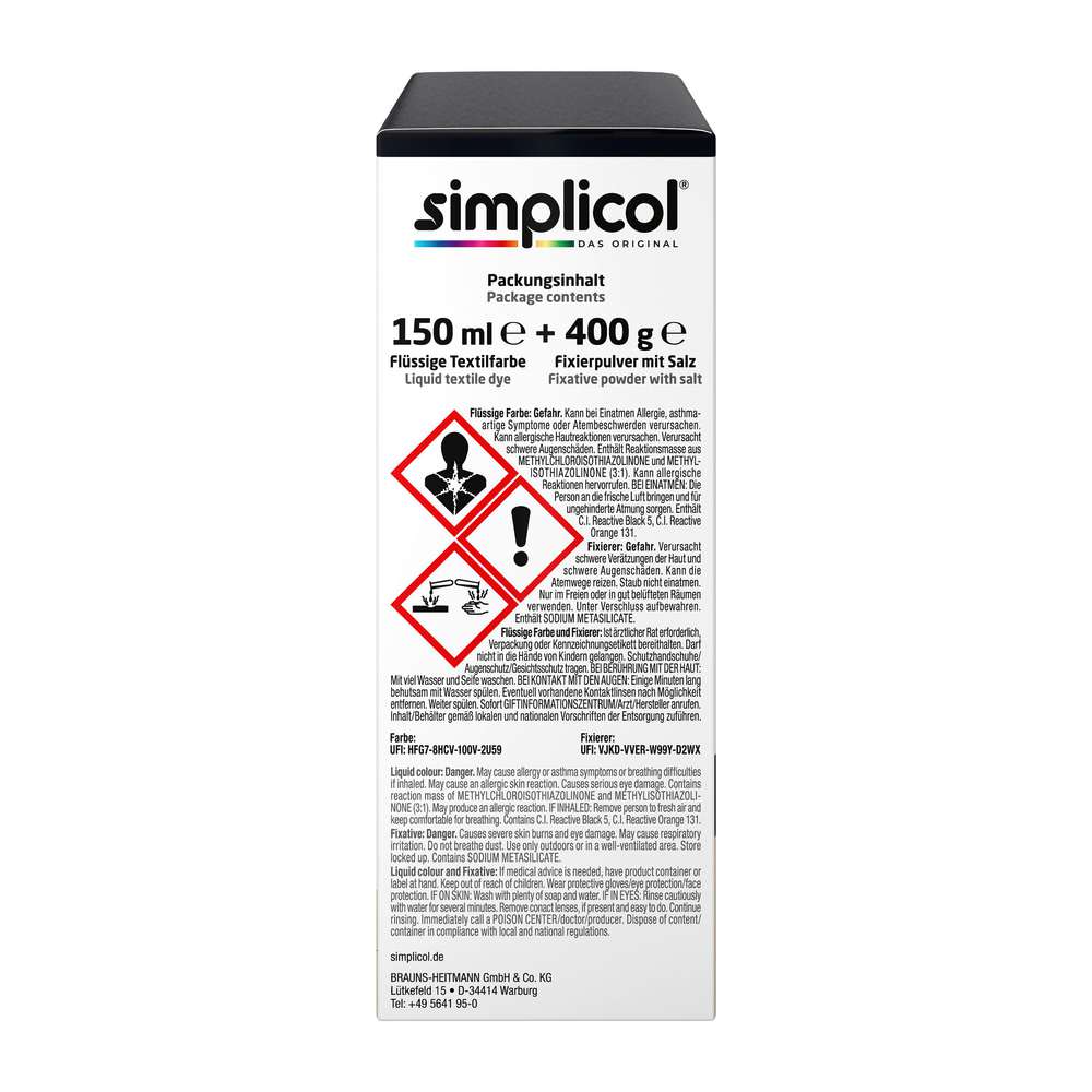 Produktabbildung simplicol Textilfarben intensiv, Samt-Schwarz