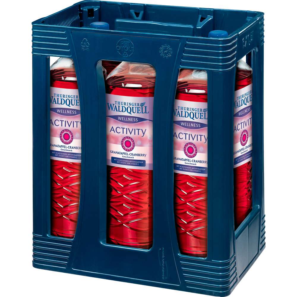 Produktabbildung Thüringer Waldquell Wellness Activity Granatapfel-Cranberry Mix (6x 1,500 Liter)