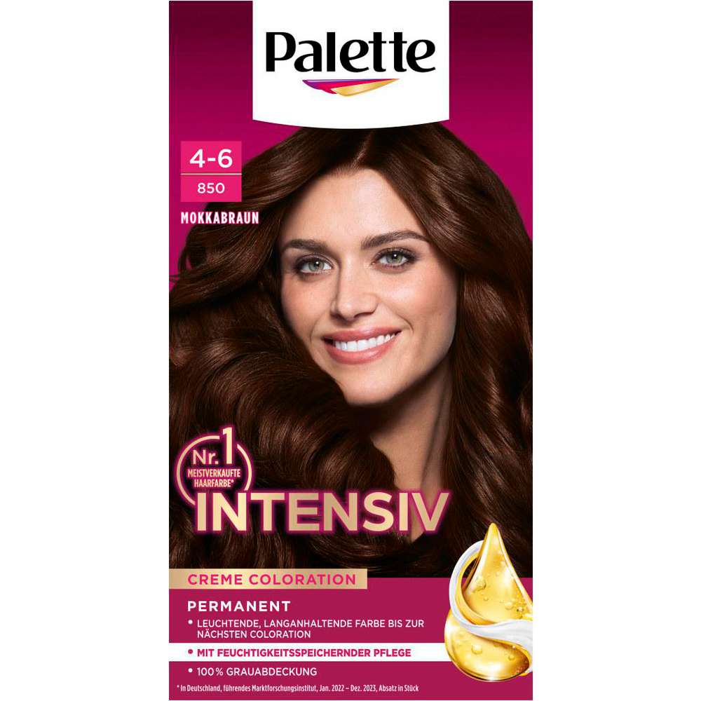 Produktabbildung Poly Palette Haarfarbe Creme Coloration, 850 Mokkabraun