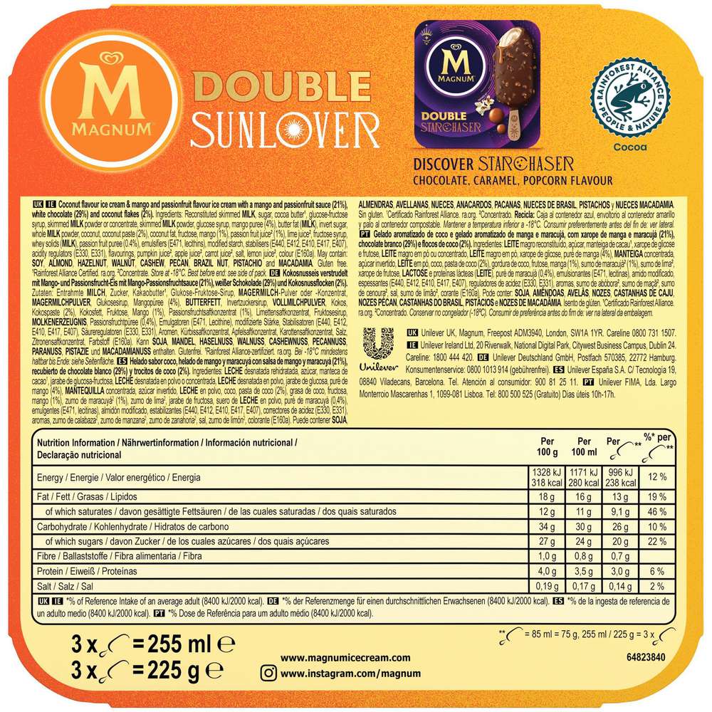 Produktabbildung Magnum Stiel-Eis, Weiße Schoko/Mango/Kokos