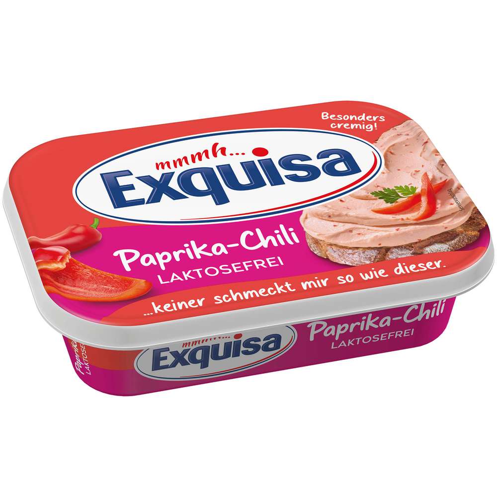 Produktabbildung Exquisa Frischkäse laktosefrei, Paprika-Chili