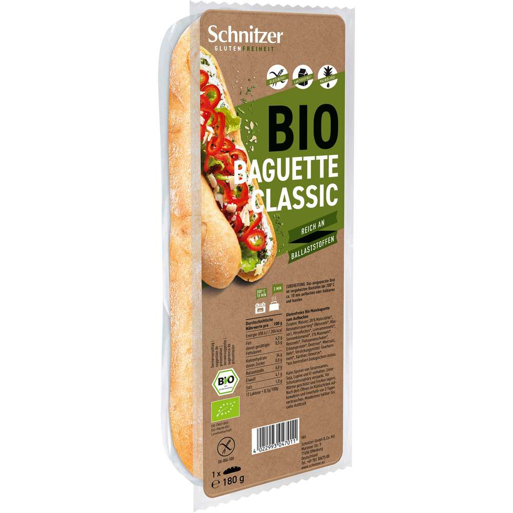 Produktabbildung Schnitzer Bio Aufback-Baguette Classic