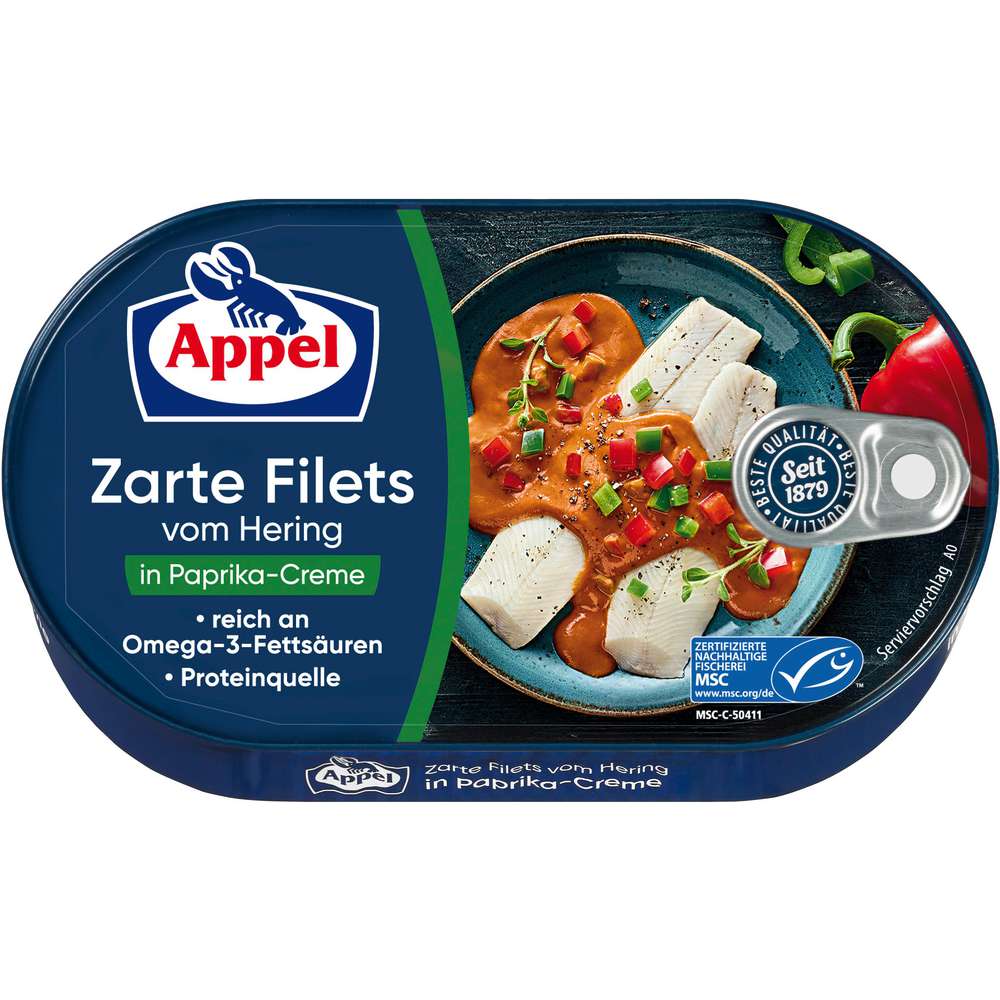 Produktabbildung Appel Heringsfilet in Paprika-Creme