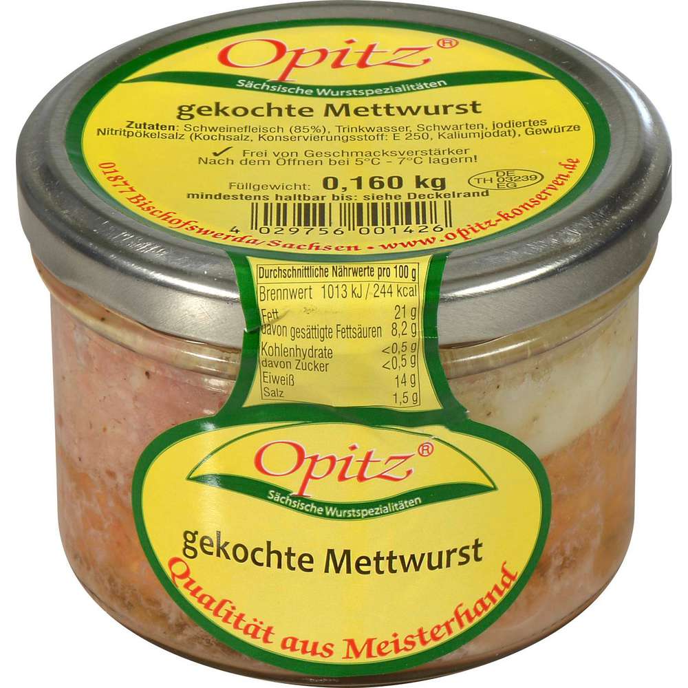 Produktabbildung Opitz Schweinemett, gekocht
