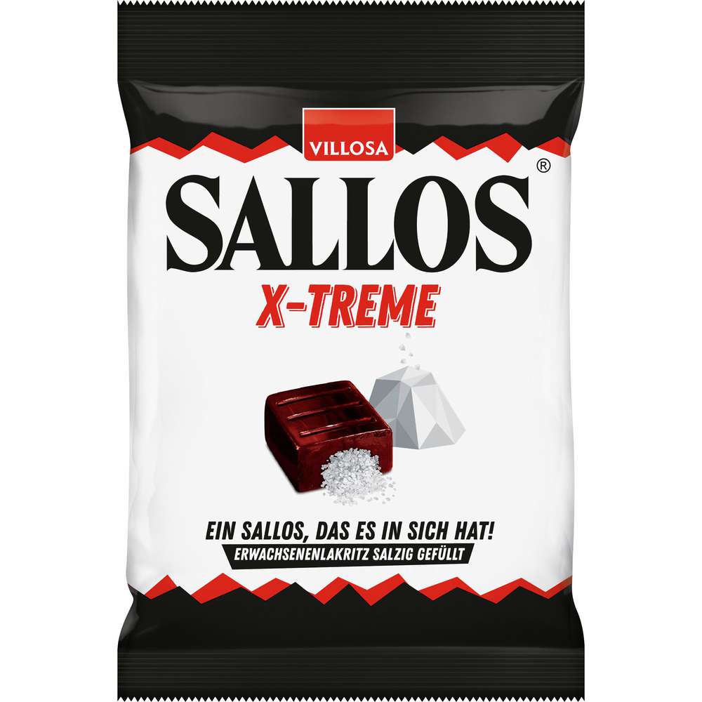 Produktabbildung Sallos Lakritz Bonbons mit Salz-Füllung X-Treme