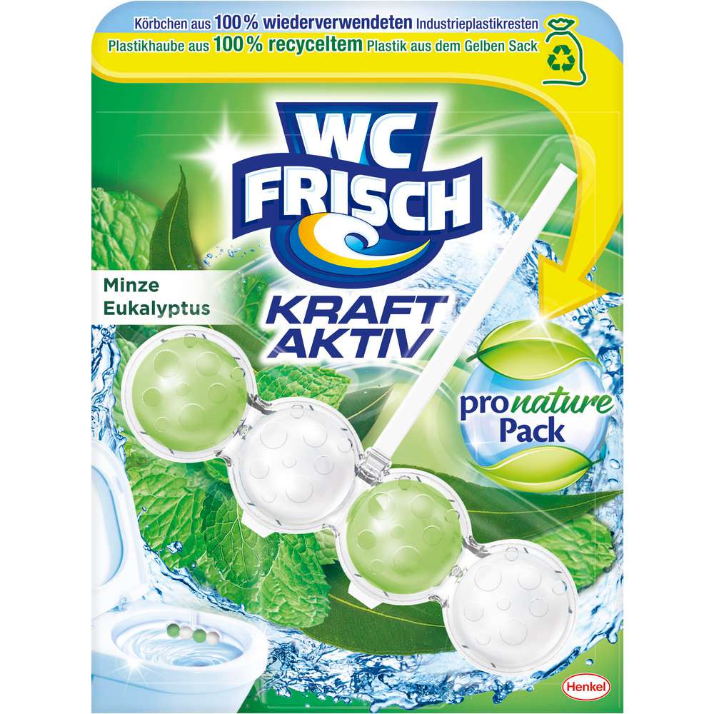 Produktabbildung WC Frisch WC Duftspüler Kraft Aktiv Pro Nature, Minze Eukalyptus