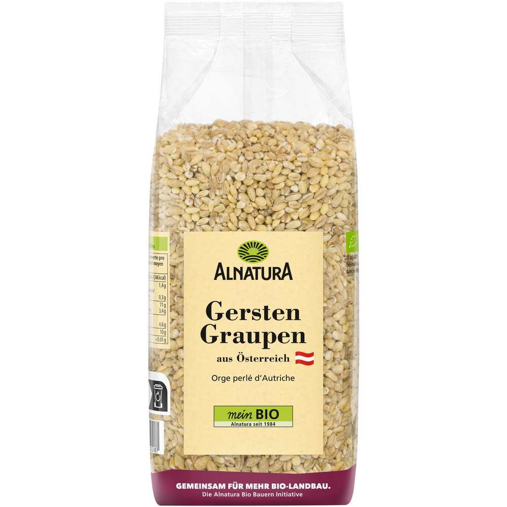 Produktabbildung Alnatura Bio-Rollgerste, Gerstengraupen aus Österreich