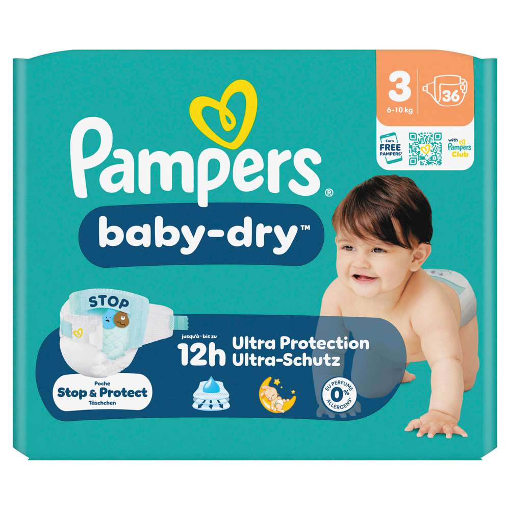Produktabbildung Pampers Windeln Baby Dry Gr. 3 6-10 kg,