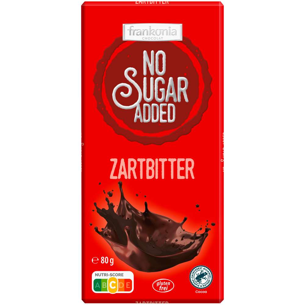 Produktabbildung FRANKONIA Tafelschokolade No Sugar Added Zartbitter