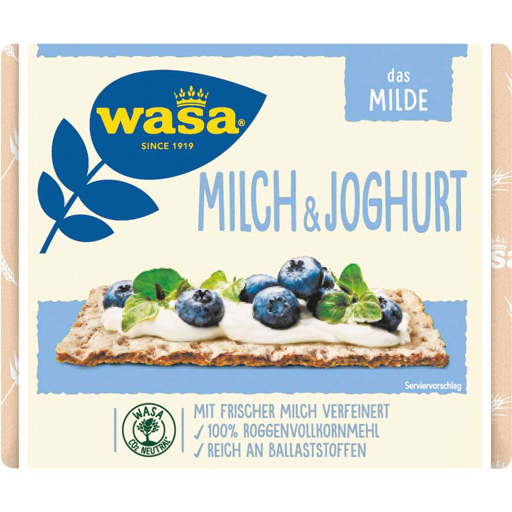 Produktabbildung Wasa Knäckebrot das Milde, Milch & Joghurt