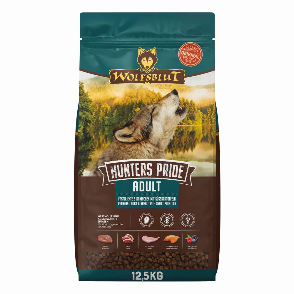 Produktabbildung Wolfsblut Hunde-Trockenfutter Hunters Pride Adult, Fasan/Ente