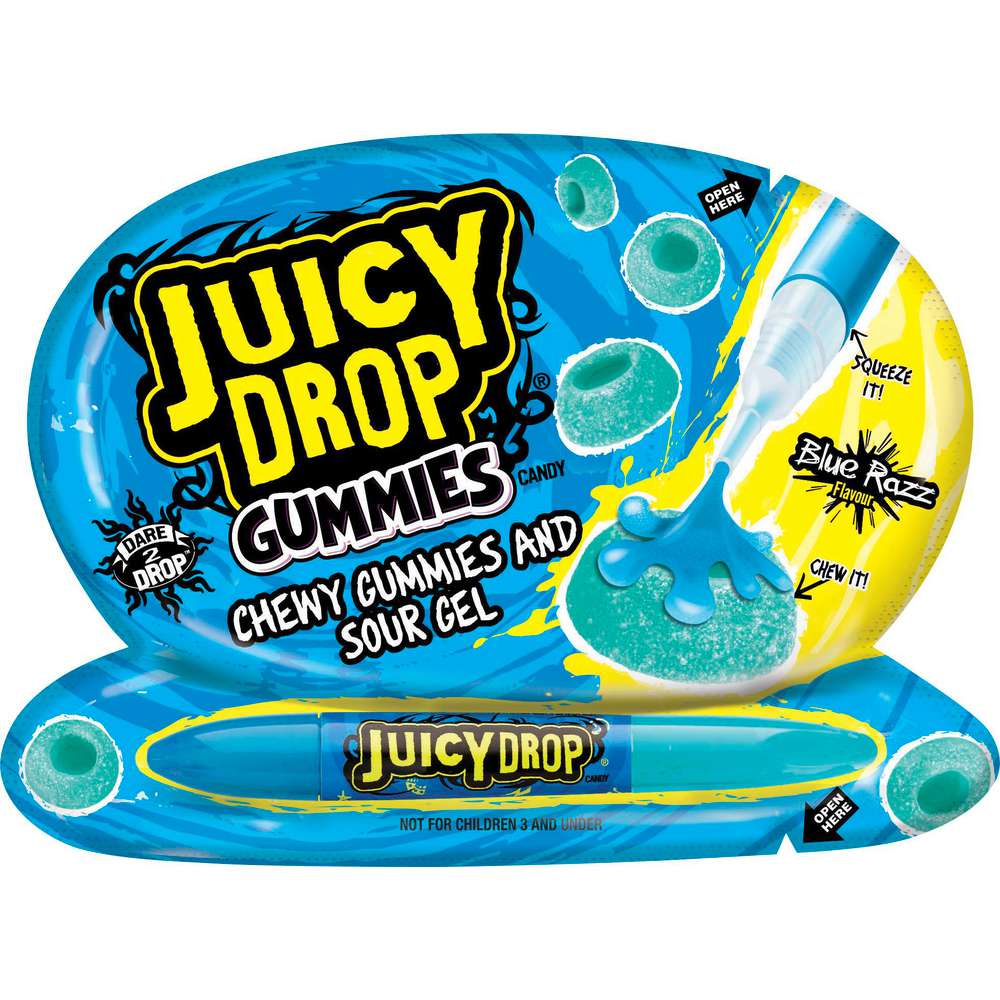 Produktabbildung Juicy Drop Kaubonbons mit Sour Gel