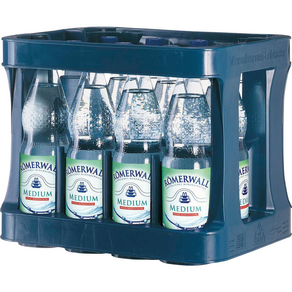 Produktabbildung Römerwall Mineralwasser, Medium (12x 1,000 Liter)