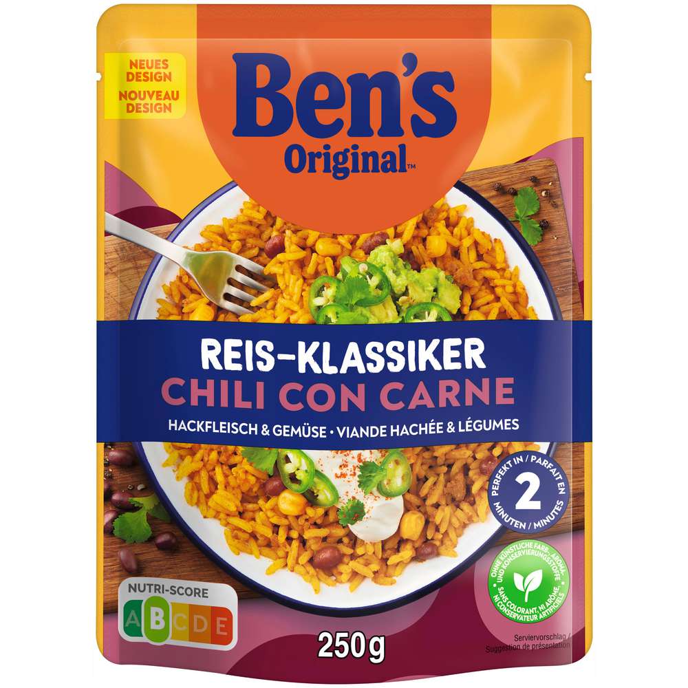 Produktabbildung BEN'S ORIGINAL Fertiggericht Chili con Carne, Hackfleisch & Gemüse