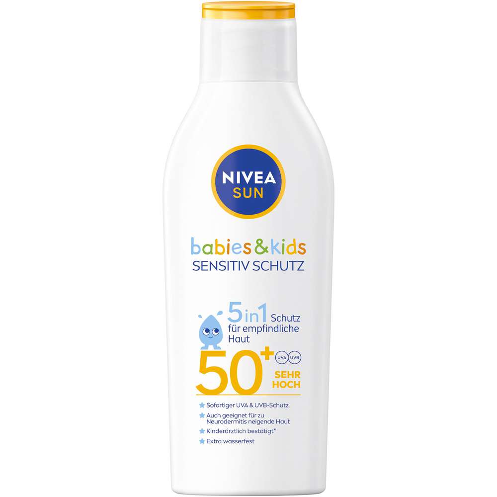 Produktabbildung Nivea Sonnencreme Kids Sensitiv Schutz & Pflege, LSF 50+