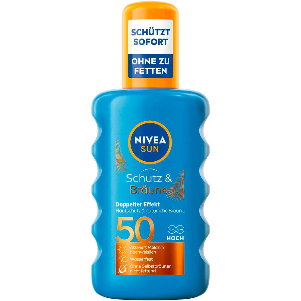Produktabbildung Nivea Sun Spray Schutz & Bräune LSF 50+