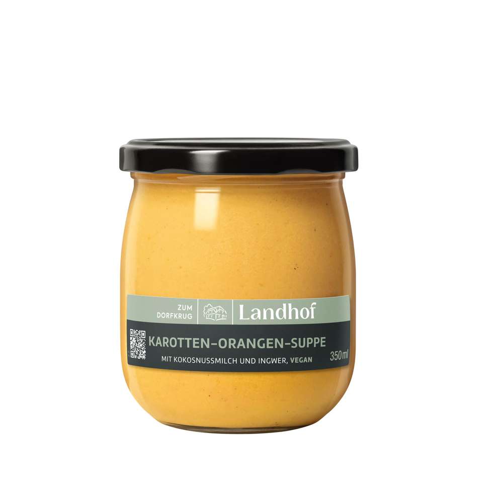 Produktabbildung Landhof Karotten-Orangen-Suppe, Vegan
