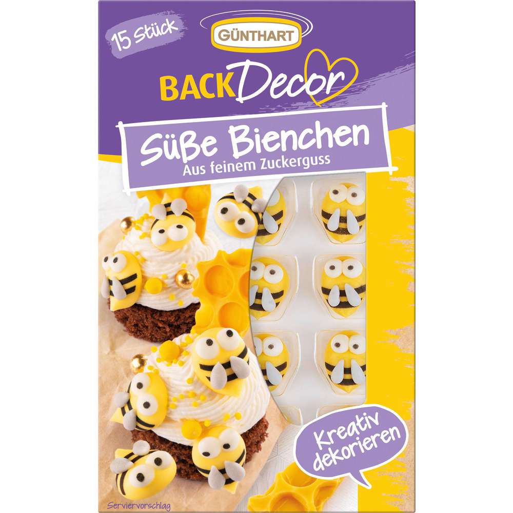 Produktabbildung Günthart 	
Back Dekor, Zucker-Bienchen