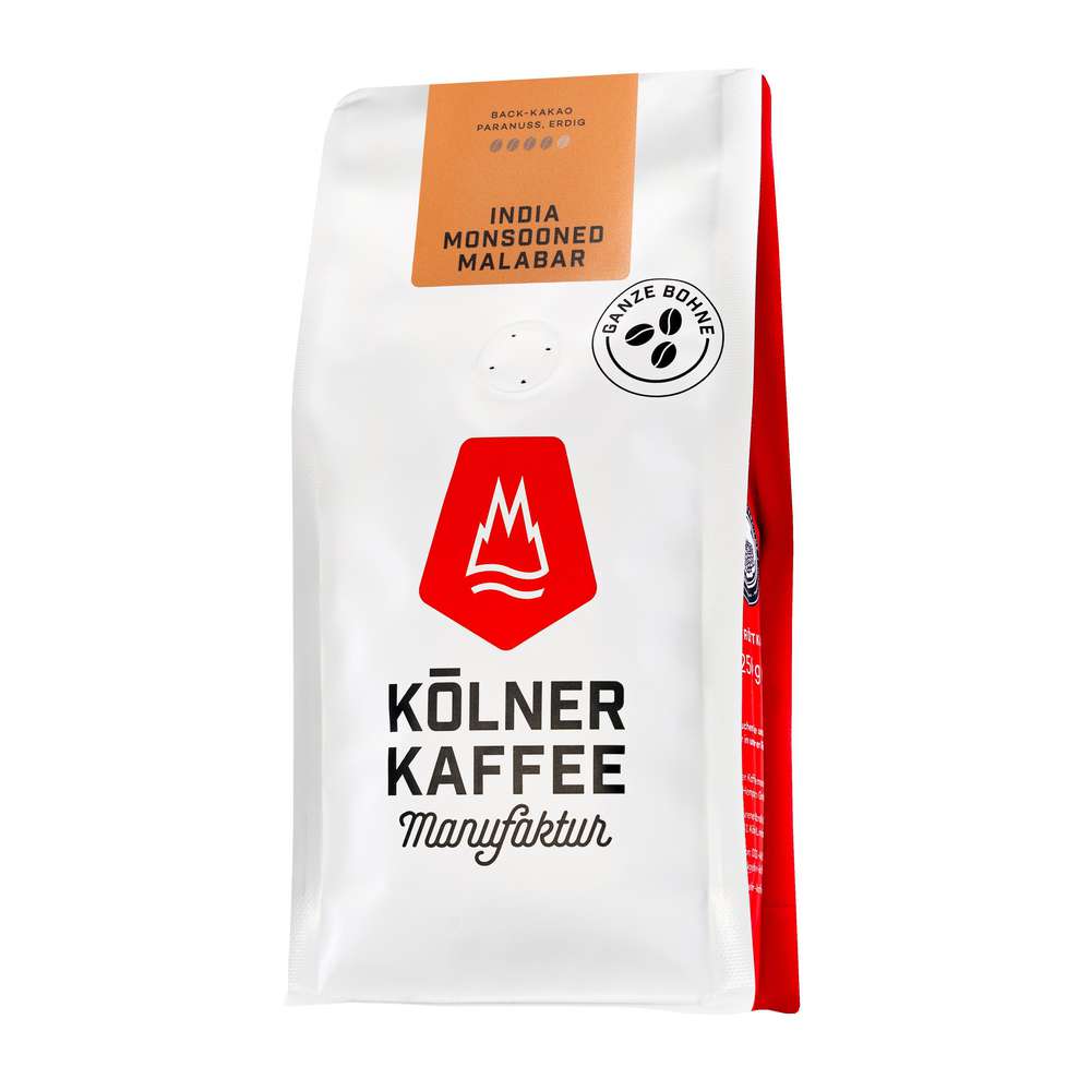 Produktabbildung Kölner Kaffeemanufaktur India Monsooned Malabar, ganze Bohne