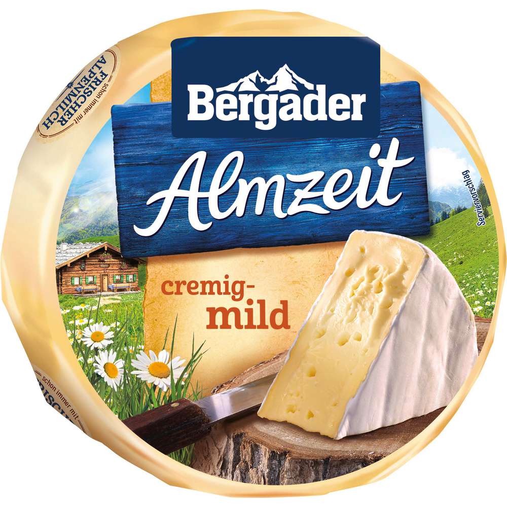 Produktabbildung Bergader Almzeit Minilaib mild Weichkäse