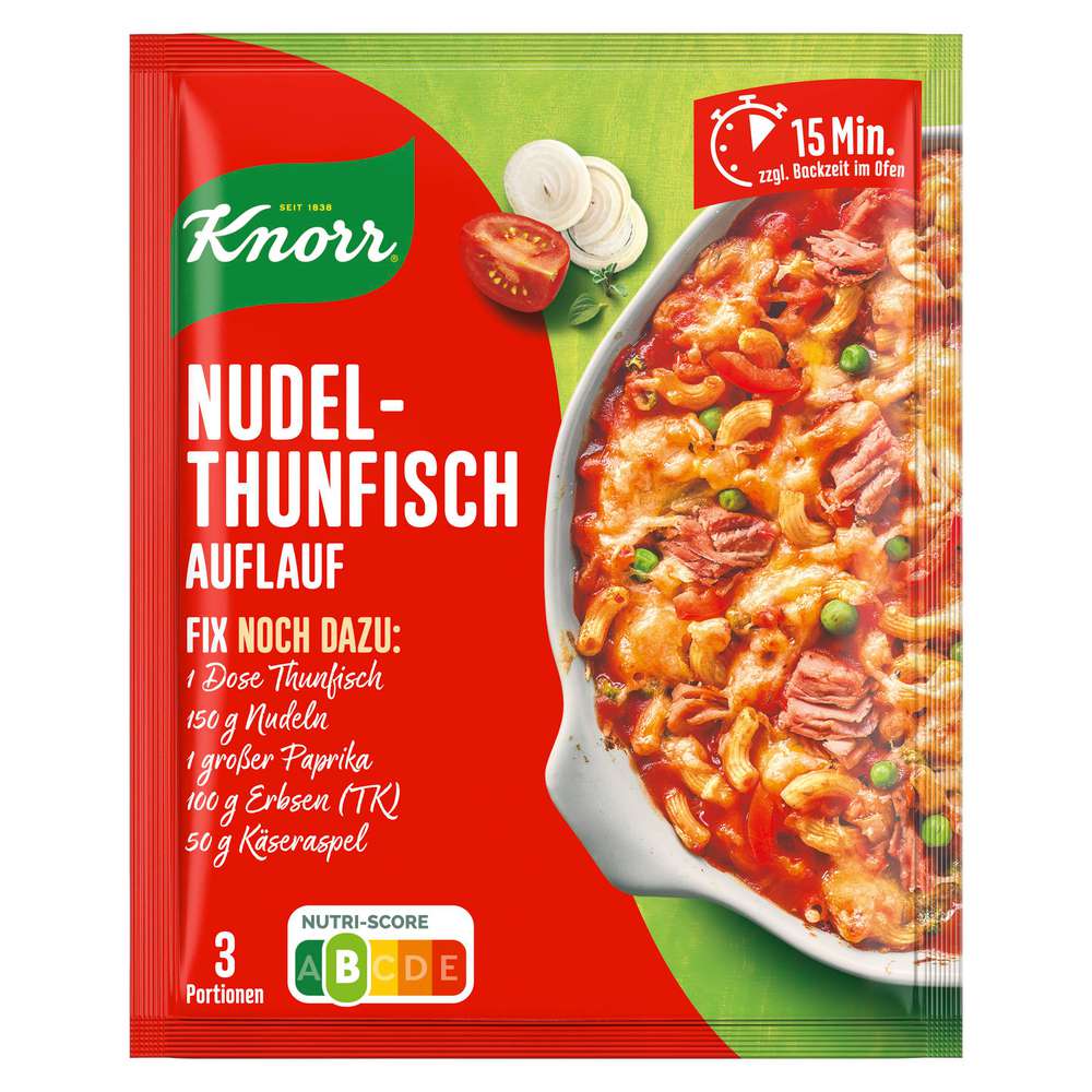 Produktabbildung Knorr Fix-Würzmischung, Nudel Gratin mit Thunfisch