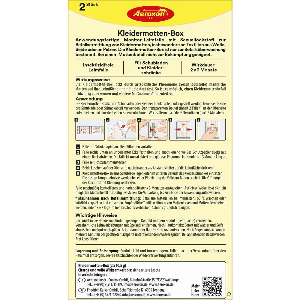 Produktabbildung Aeroxon Kleidermotten-Box