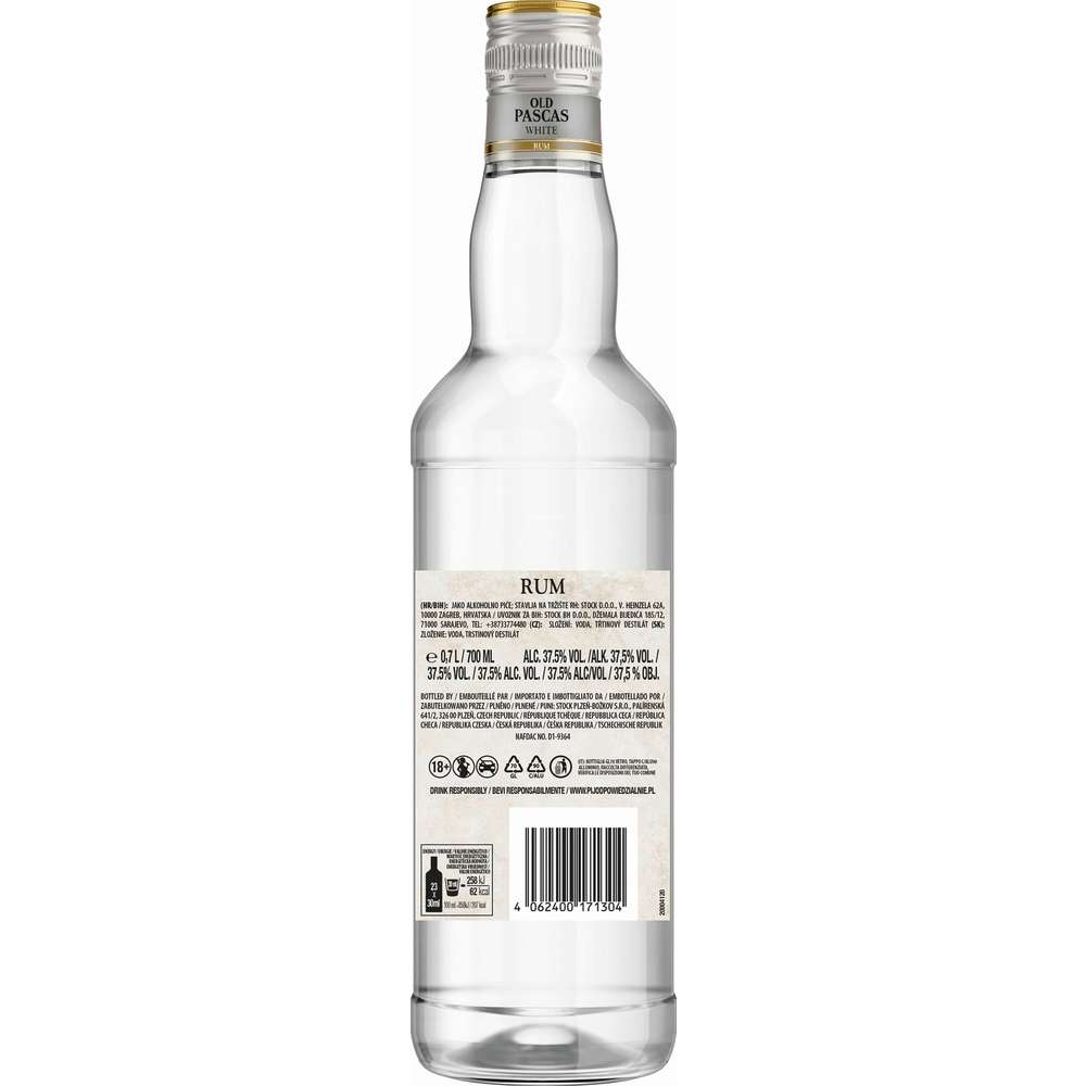Produktabbildung Old Pascas White Rum 37,5%