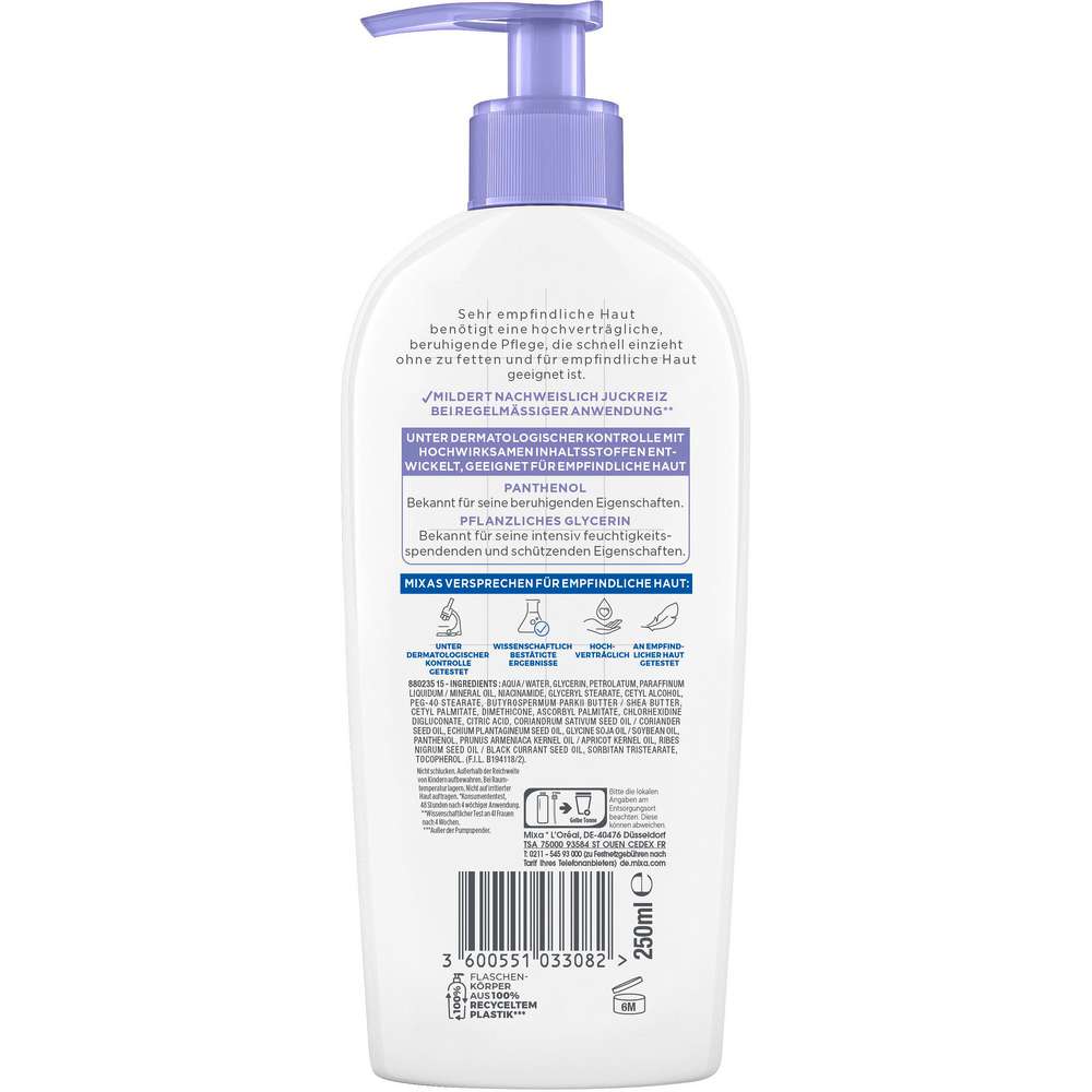 Produktabbildung Mixa Bodylotion Panthenol Comfort Body Balsam