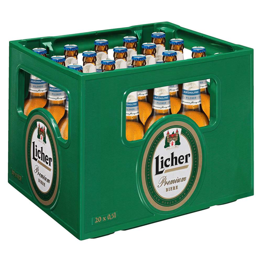 Produktabbildung Licher Alkoholfreies Bier (20x 0,500 Liter)