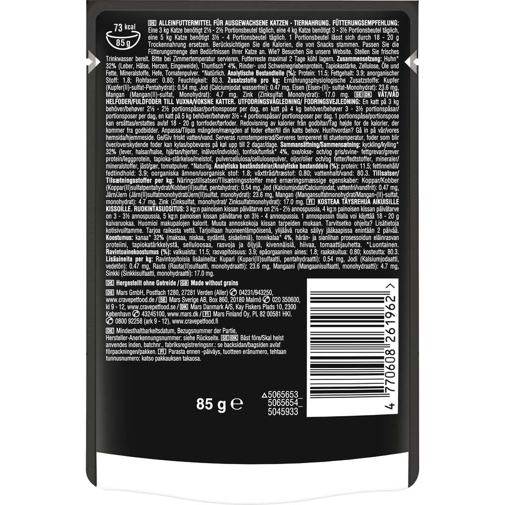 Produktabbildung Crave Katzen-Nassfutter, Thunfisch Sauce