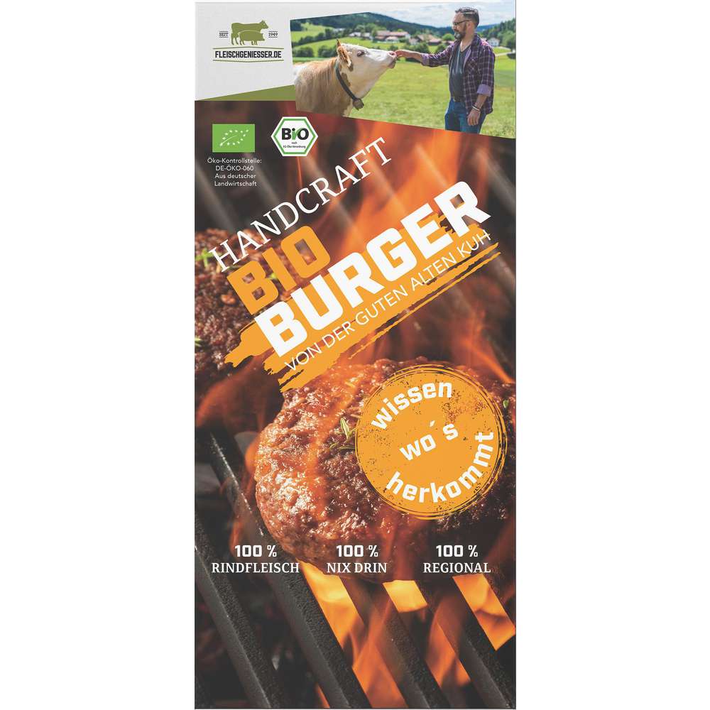 Produktabbildung Fleischgeniesser.de Bio Burger, tiefgekühlt