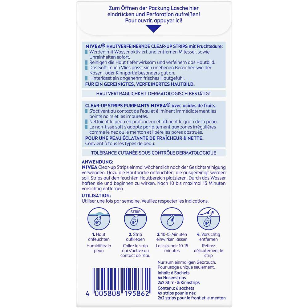 Produktabbildung Nivea Gesichtsreinigende Clear up Strips