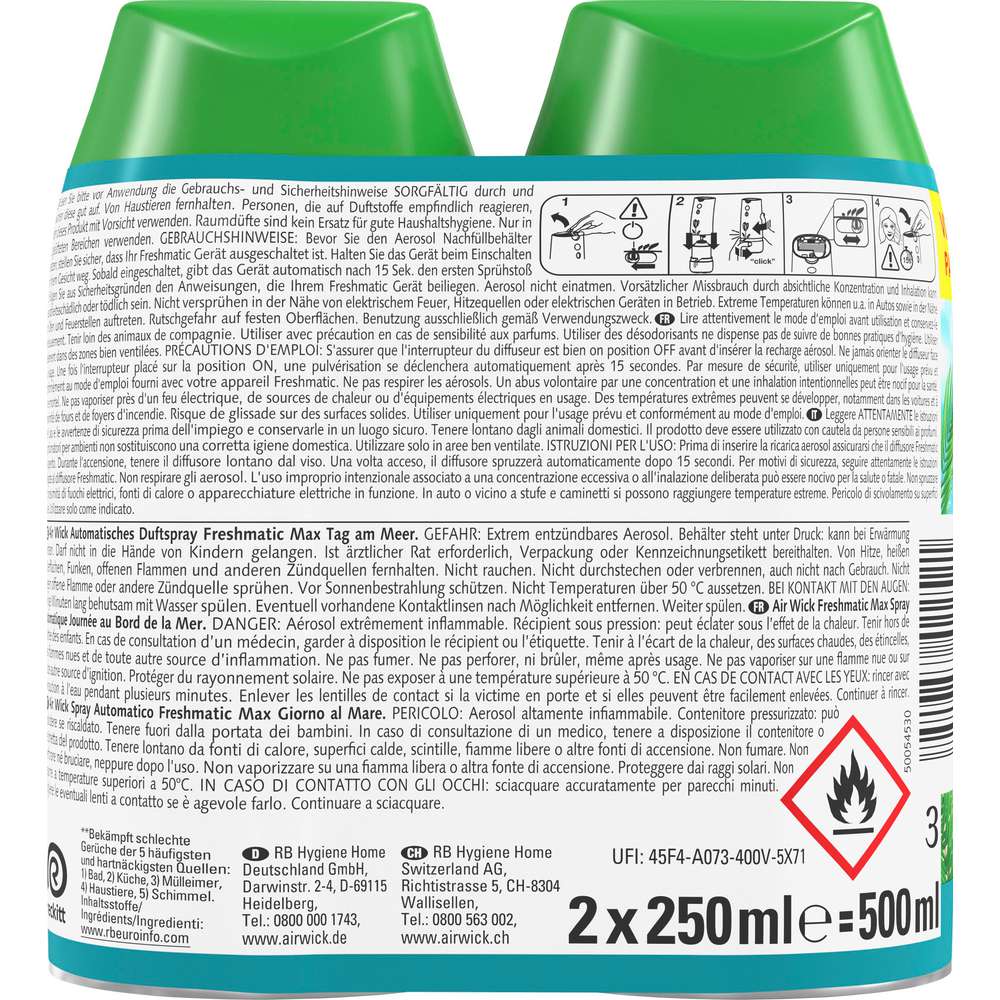 Produktabbildung Air Wick Lufterfrischer Freshmatic, Tag am Meer, Nachfüllpack
