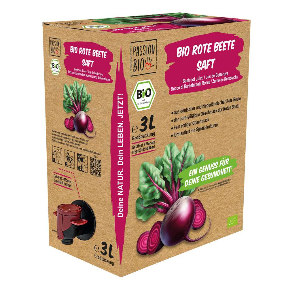 Produktabbildung Passion Bio Bio 100% Rote Beete Direktsaft
