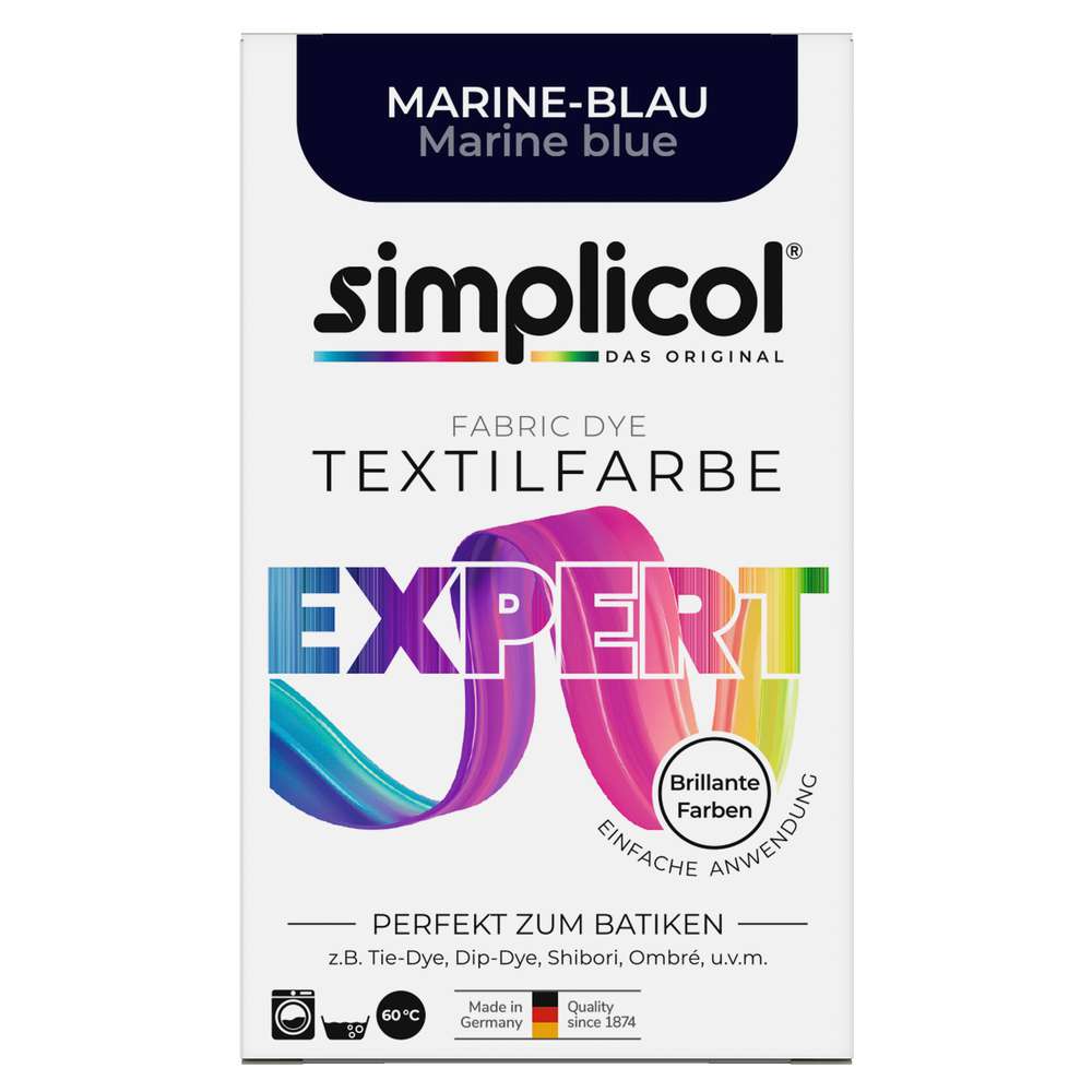Produktabbildung simplicol Textilfarbe Expert, Marine-Blau