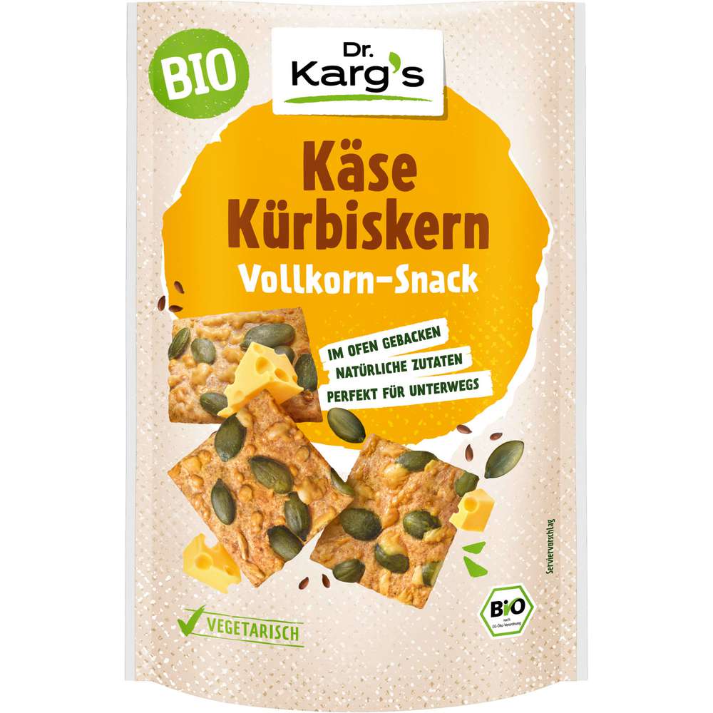 Produktabbildung Dr. Karg's Bio Vollkorn-Snack, Käse/Kürbiskern