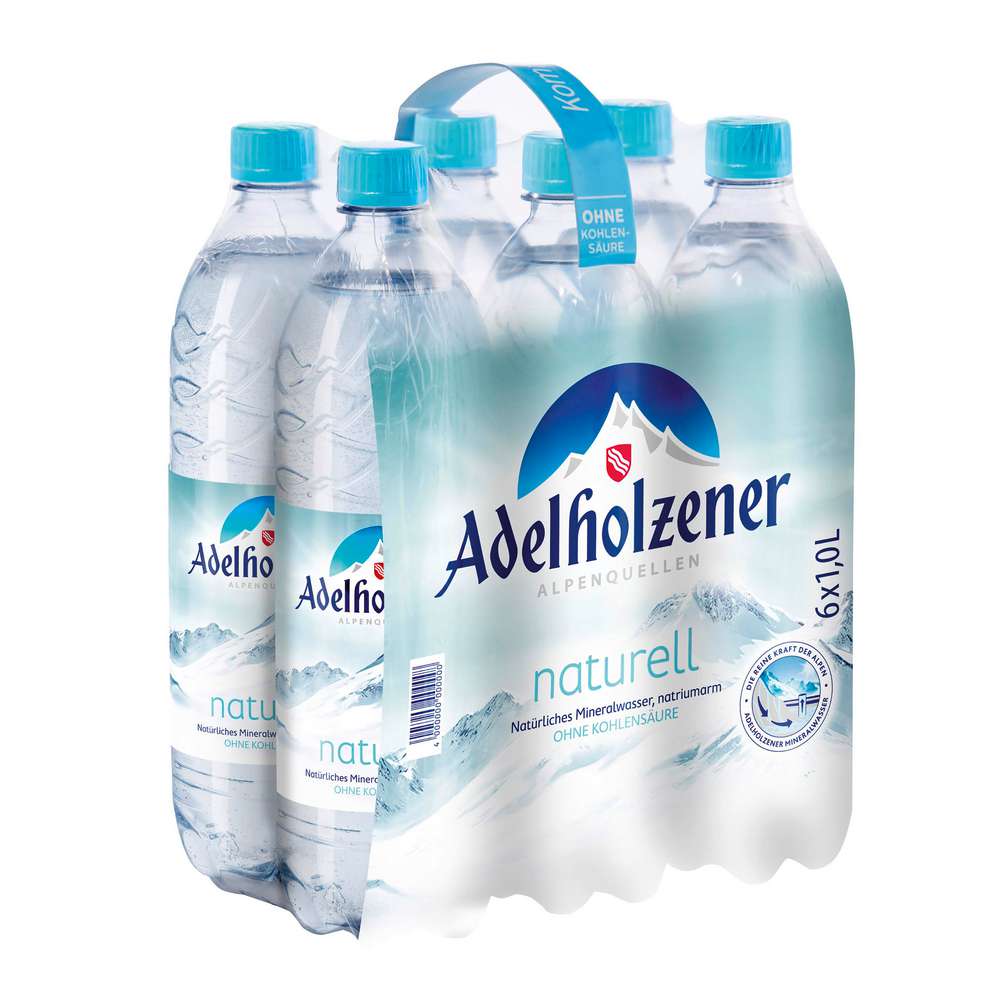 Produktabbildung Adelholzener Mineralwasser, Naturell (6x 1,000 Liter)