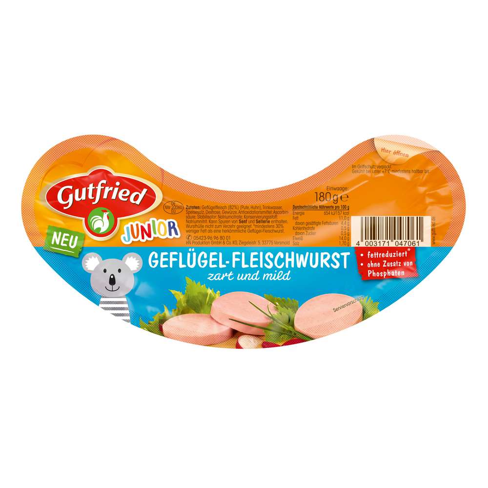 Produktabbildung Gutfried  Junior Geflügel-Fleischwurst
