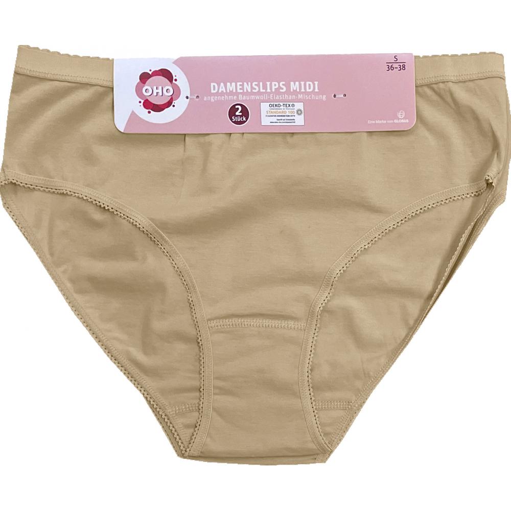 Produktabbildung keine Marke OHO Damen-Midislips, je 2er-Pack