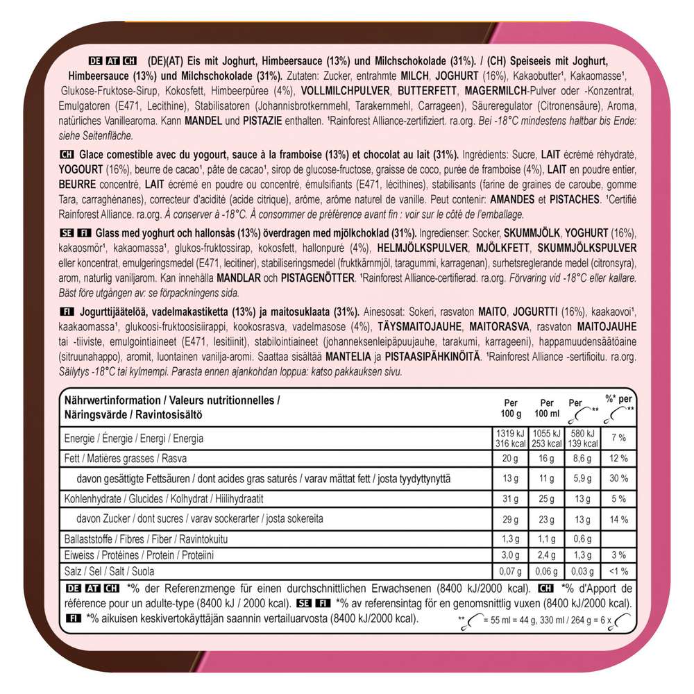 Produktabbildung Magnum Stiel-Eis Mini, Yoghurt & Raspberry