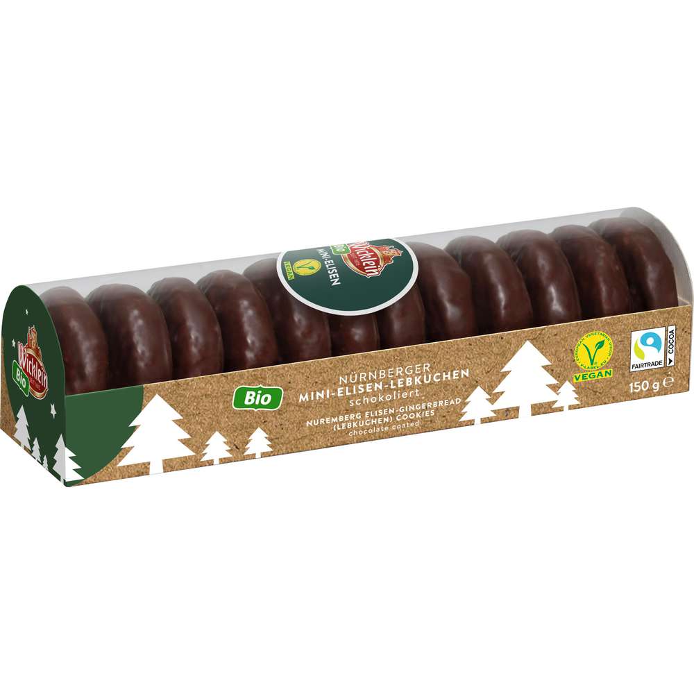 Produktabbildung Wicklein Bio Mini Elisen Lebkuchen schoko, vegan