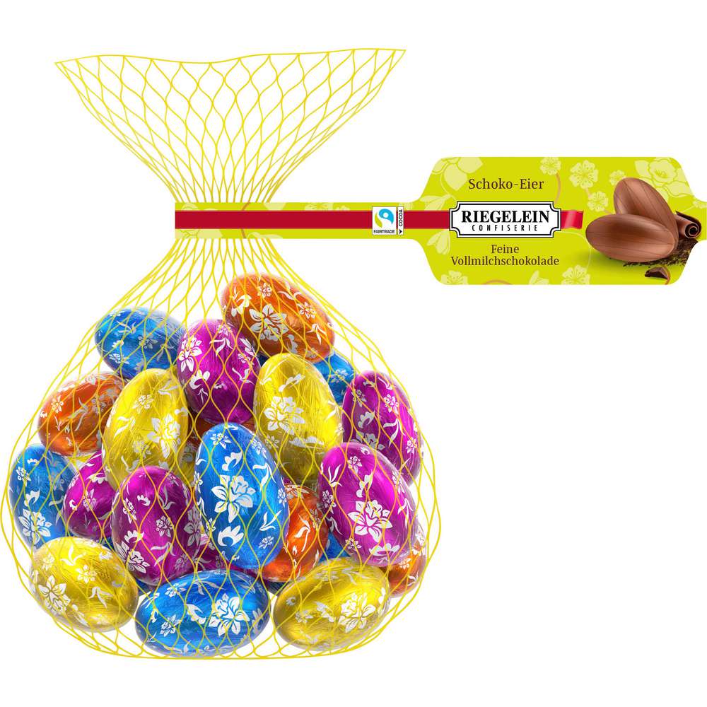 Produktabbildung Riegelein Schokoeier im Netz, Vollmilch