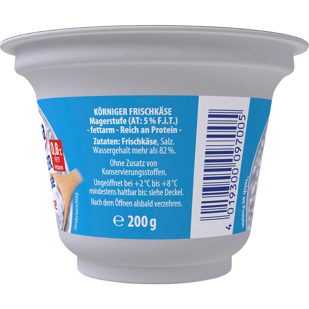 Produktabbildung Exquisa Körniger Frischkäse, Fitline, 0,8% Fett