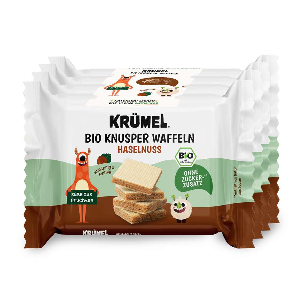 Produktabbildung Krümel Bio Haselnusswaffeln