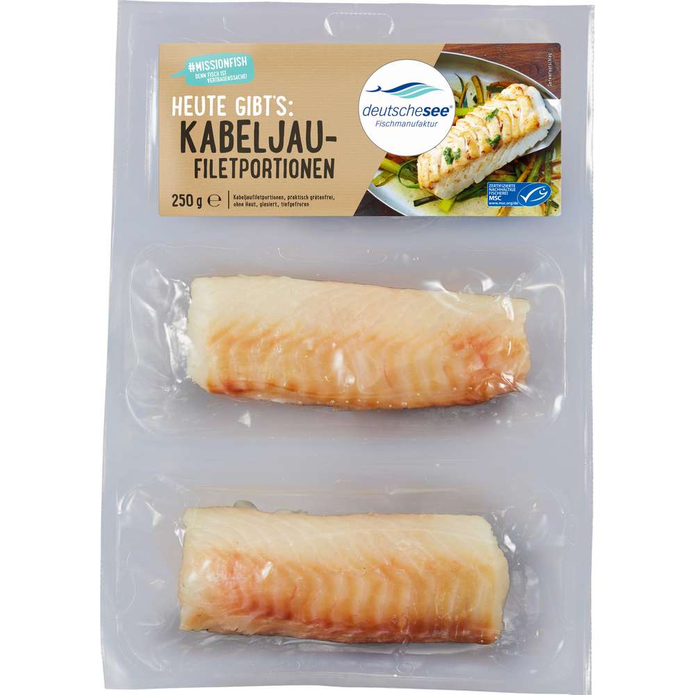 Produktabbildung Deutsche See Kabeljaufilet, tiefgekühlt