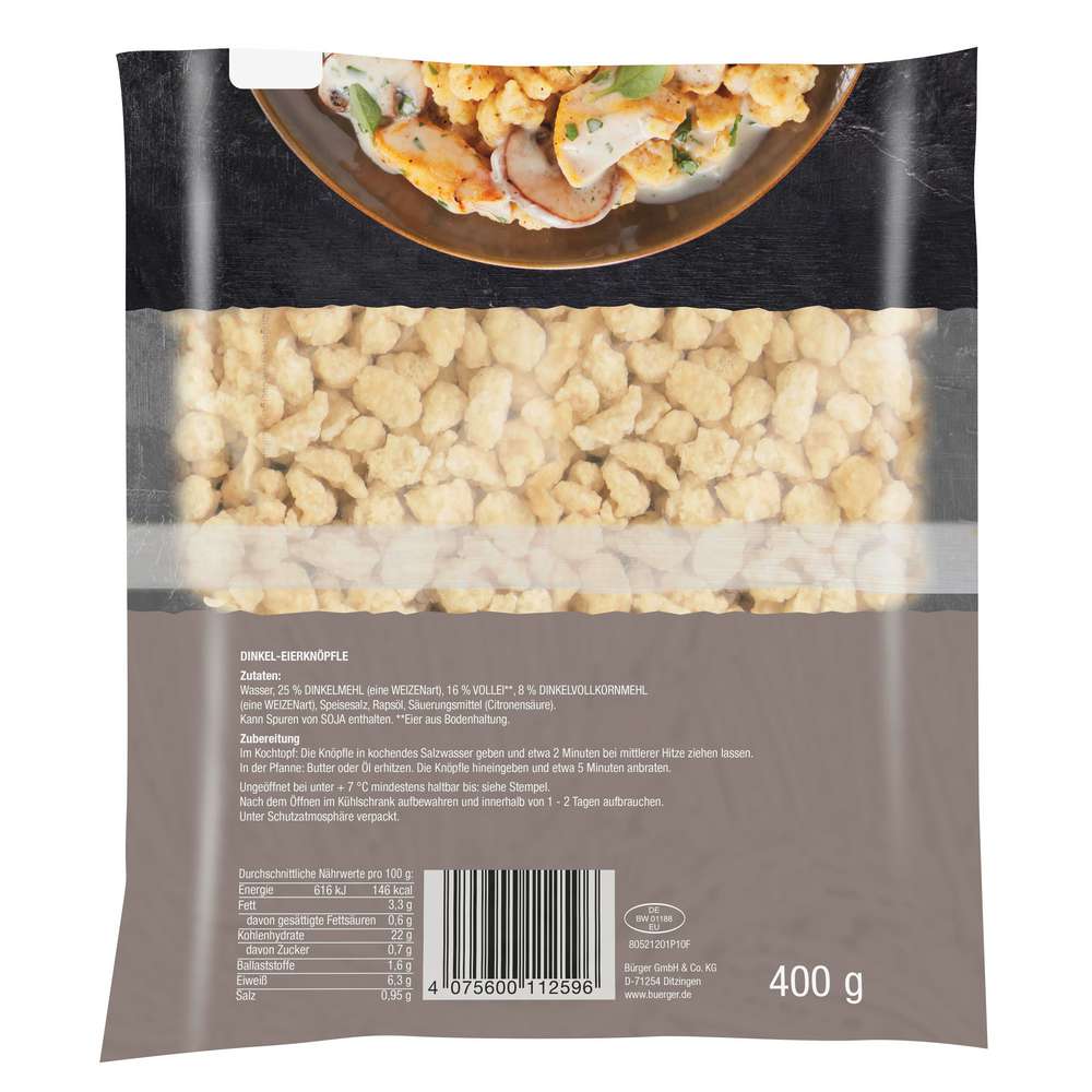 Produktabbildung Bürger Dinkelknöpfle 