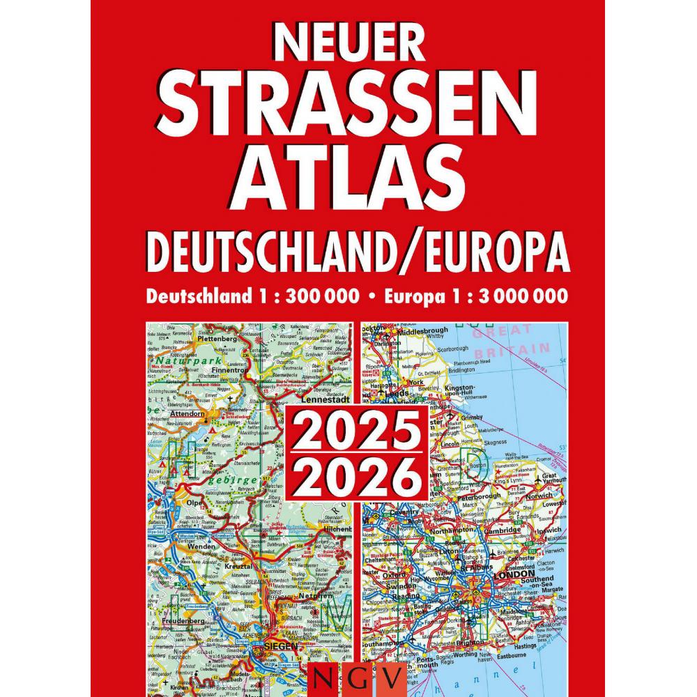Produktabbildung keine Marke Neuer Straßenatlas Deutschland/Europa 2025/2026