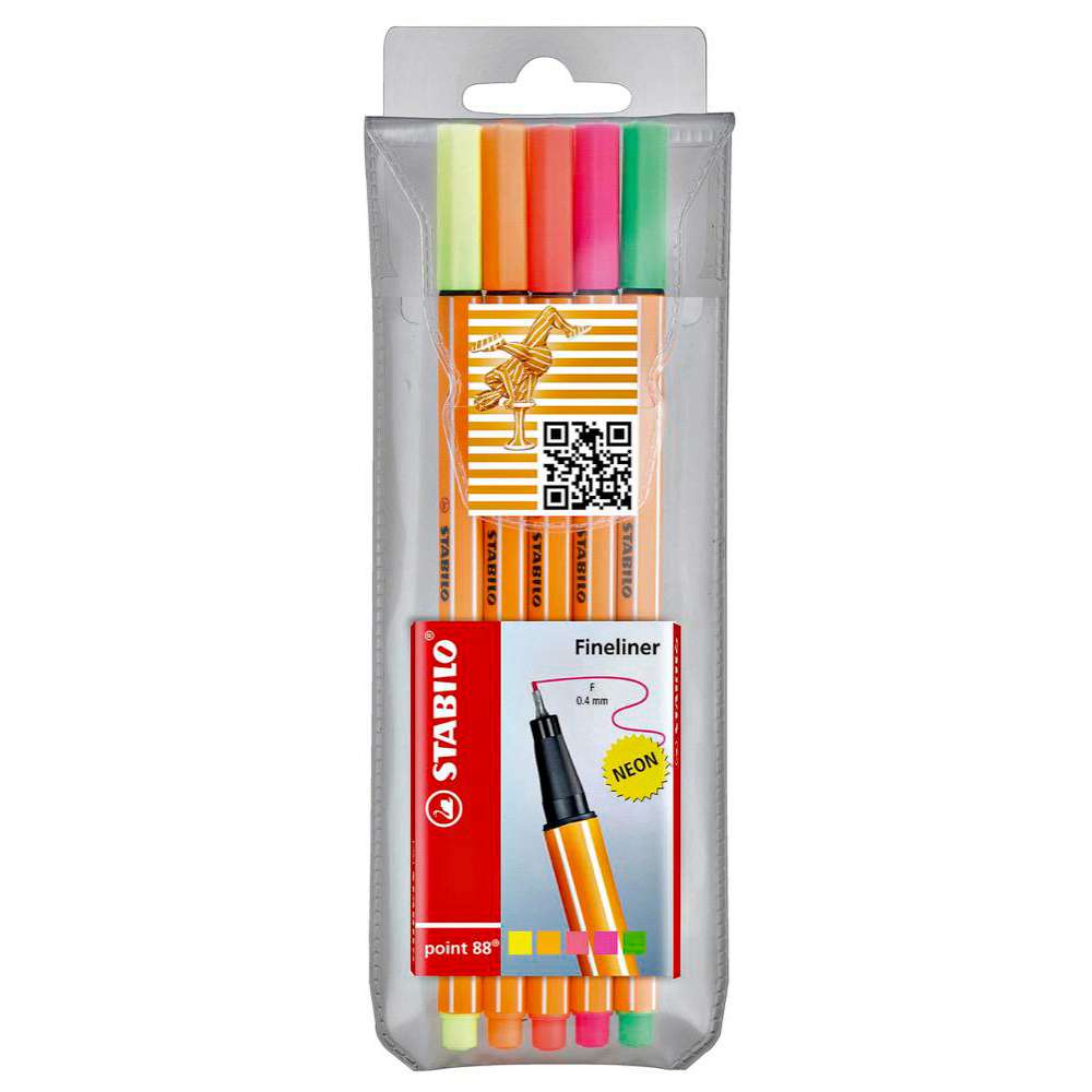 Produktabbildung STABILO Fineliner point 88 6er Pack, Neonfarben