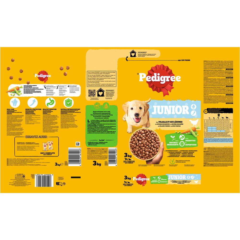 Produktabbildung Pedigree Hunde-Trockenfutter Junior, Geflügel/Gemüse
